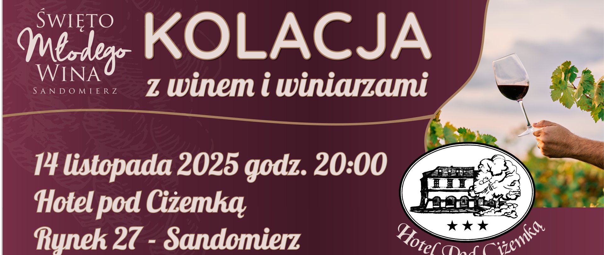 Święto Młodego Wina - kolacja degustacyjna 14.11.2025