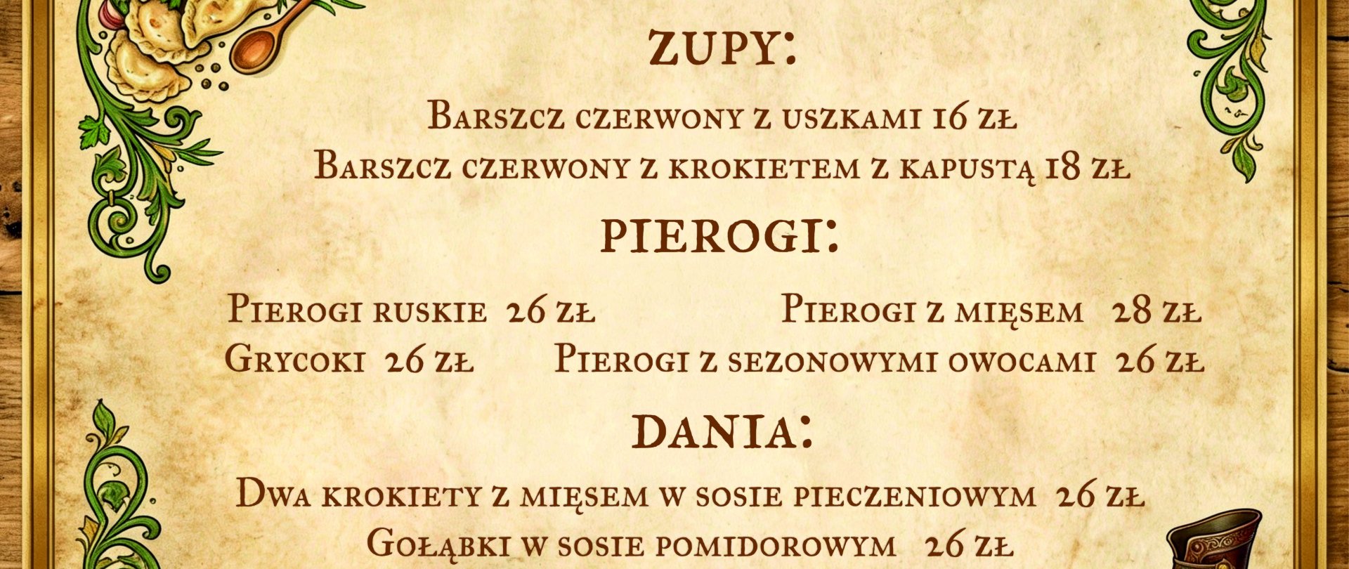 Nowa oferta Bistro Pod Ciżemką 