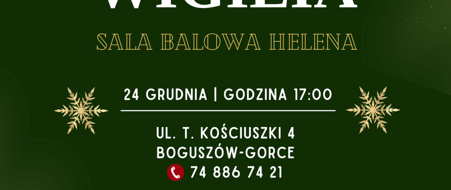 Wigilia w Hotelu Piotr (24.12.2024, godz.17:00)