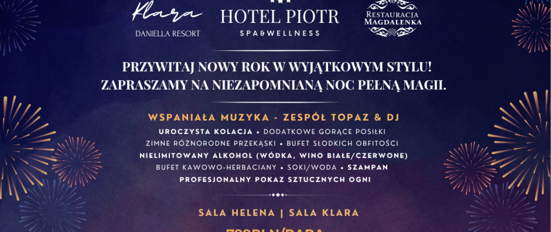 Bal Sylwestrowy 2025/26 w Hotelu Piotr SPA&Wellness