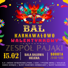 Bal Karnawałowo - Walentynkowy - 15.02.2025 - Sobota 