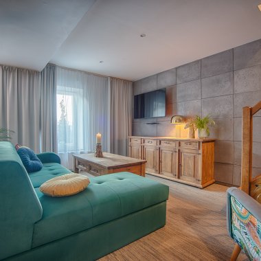 Apartament z kominkiem