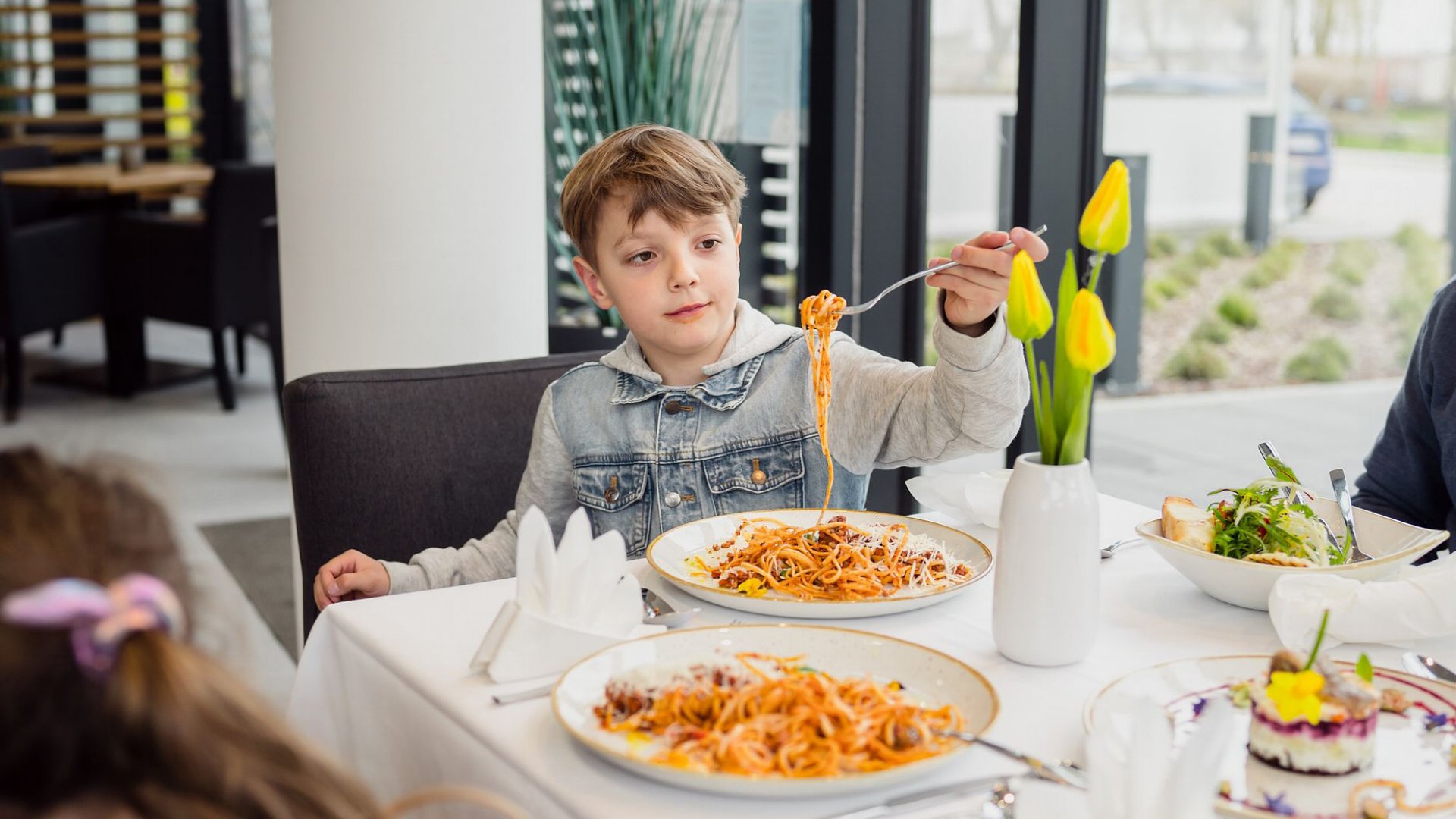Children in the restaurant