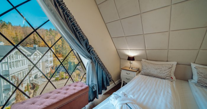 Penthouse Cristal mit 2 Schlafzimmern und Balkon