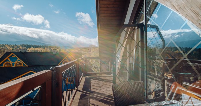 Penthouse Cristal mit 2 Schlafzimmern und Balkon