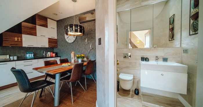 Penthouse Cristal mit 2 Schlafzimmern und Balkon