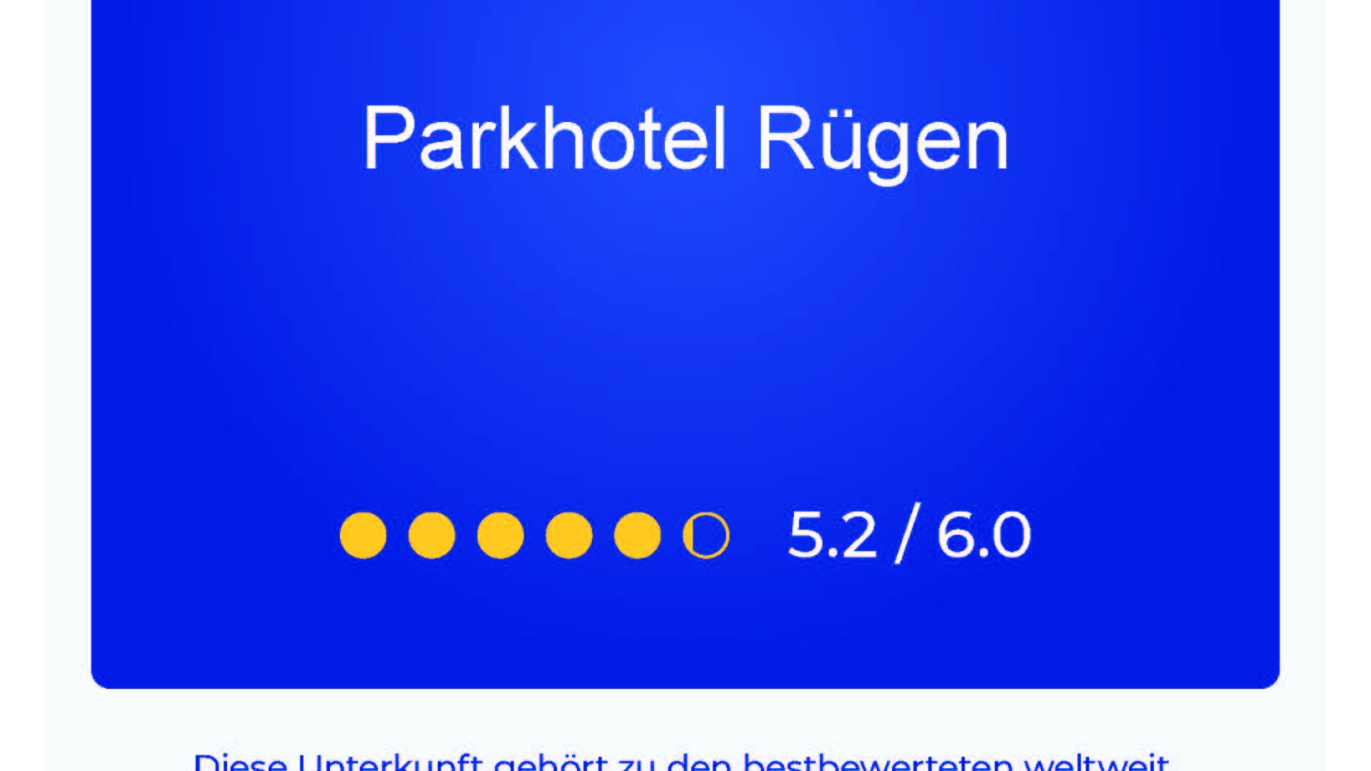 Parkhotel Rügen gehört zu den bestbewerteten Hotels weltweit
