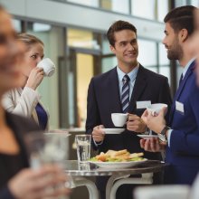 Wo kann man auf einer Dienstreise frühstücken?