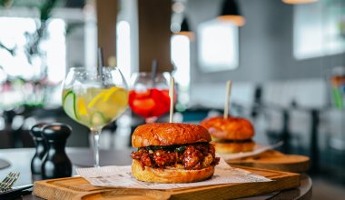 Korean Style Fried Chicken Burger