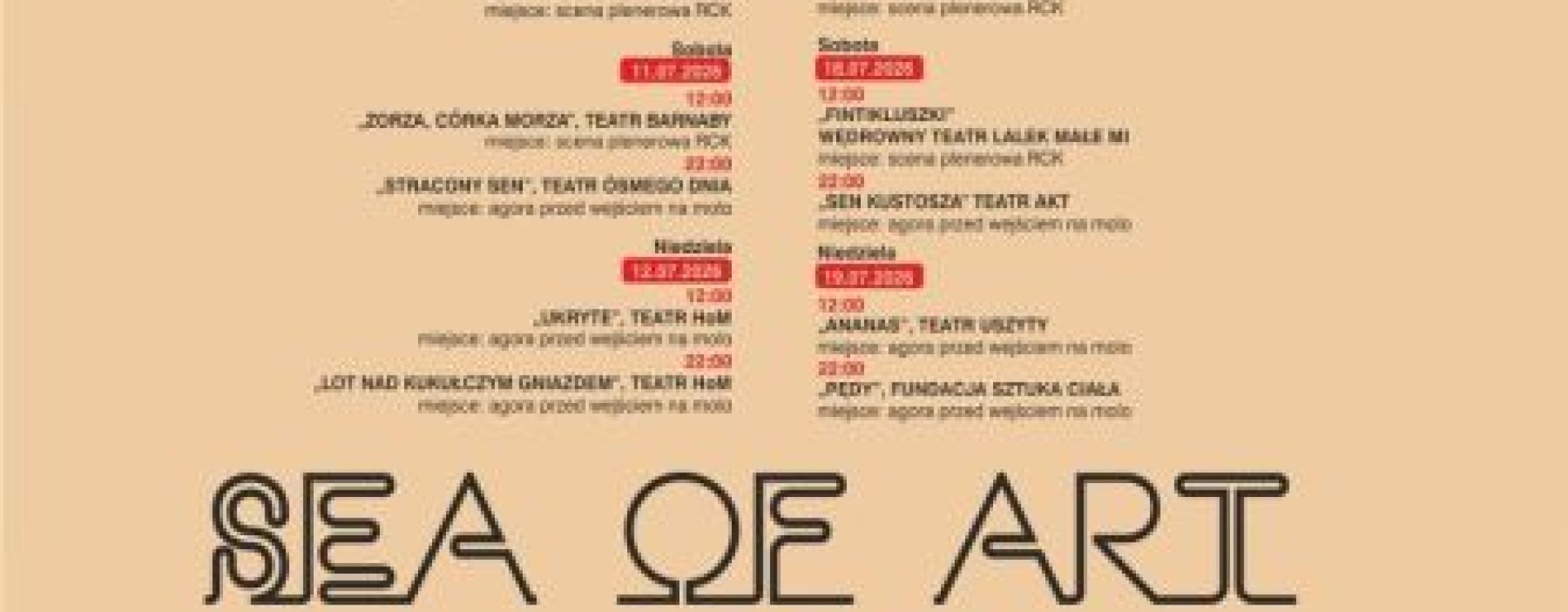 17-19.07 VII Festiwal Artystów Ulicy „Sea of Art”