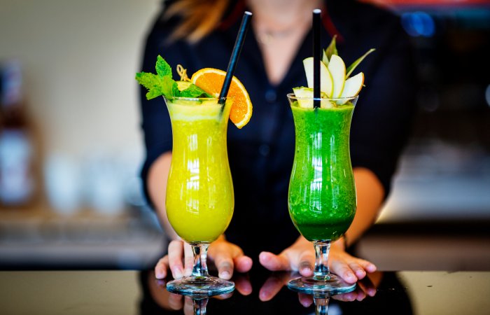 Healthy juices and cocktails