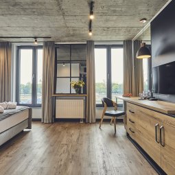 spacious hotel room interior