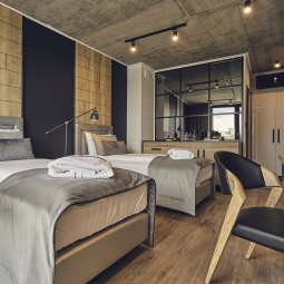 Unique artworks and stylish accessories in the room