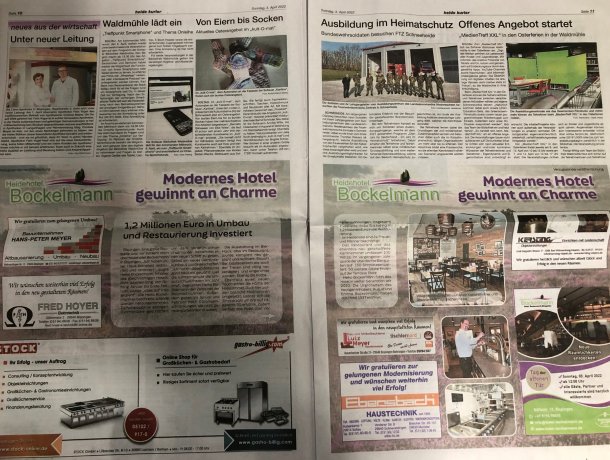 Heide-Kurier vom 03. April 2022: "Modernes Hotel gewinnt an Charme"