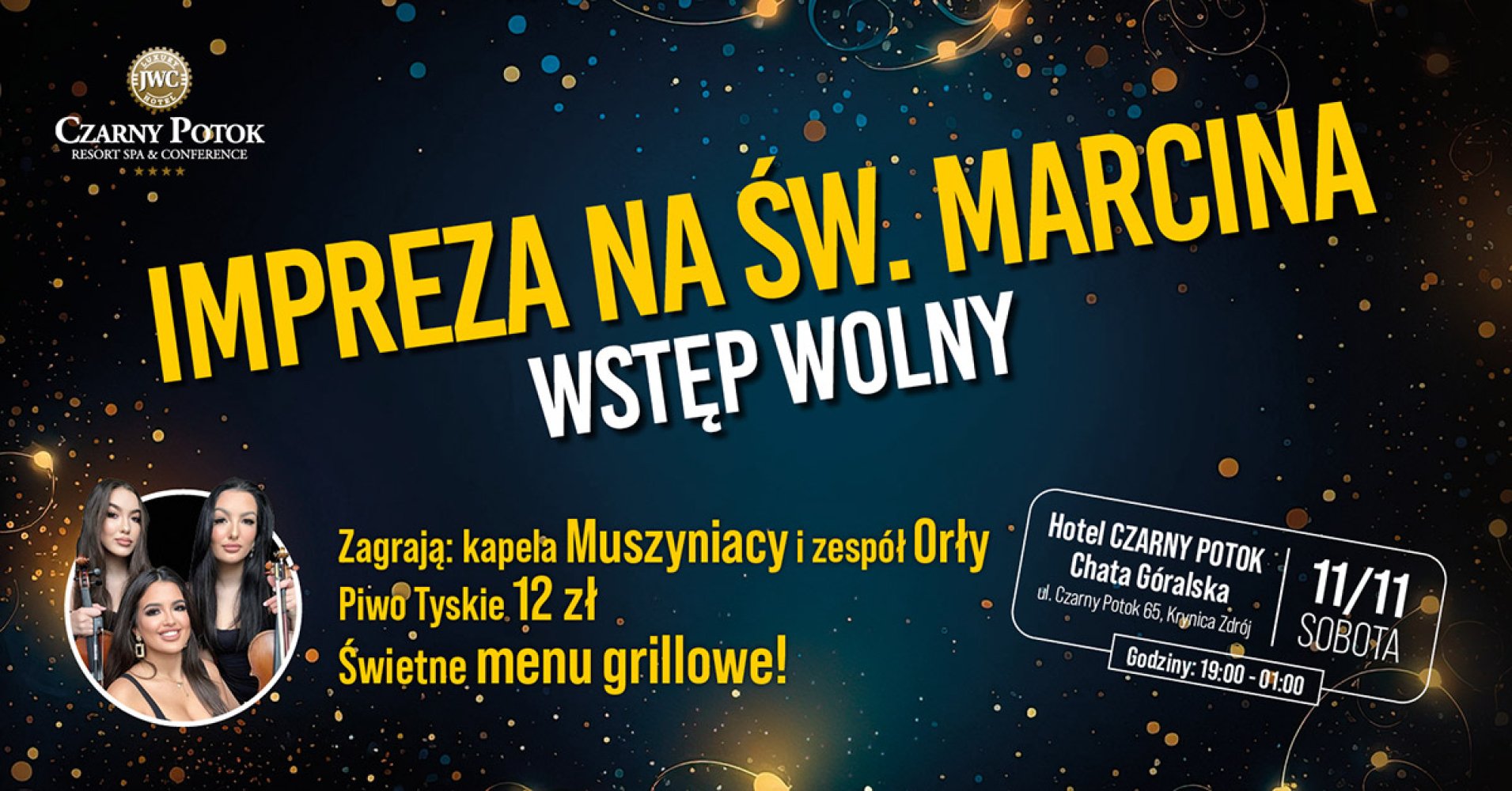 Impreza na Św. Marcina w Hotelu Czarny Potok w Krynicy Zdrój