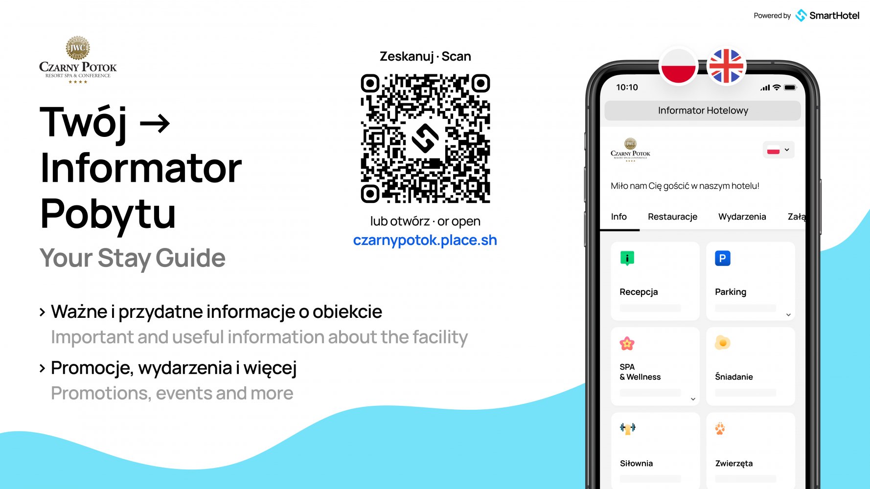 Cyfrowy Informator Hotelowy - atrakcje i plan pobytu.