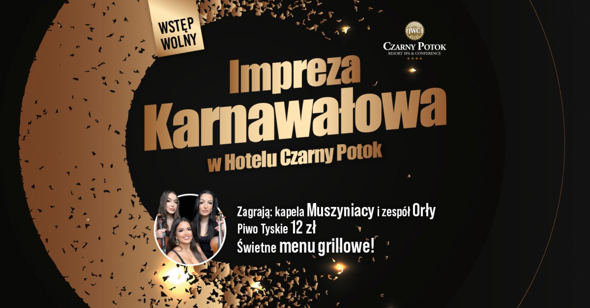 Impreza karnawałowa w Hotelu Czarny Potok w Krynicy Zdrój