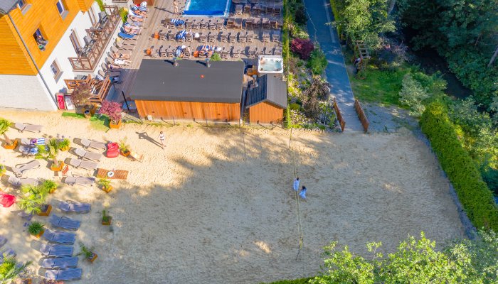 Private beach in the mountains