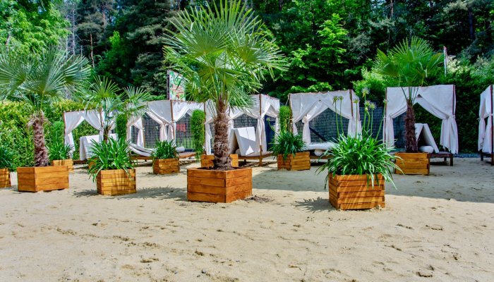 Private beach in the mountains