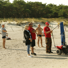 Otwarte spotkanie z Mistrzami Polski Surfcastingu Mrzeżyno, plaża przy Hotelu ZALEWSKI****.