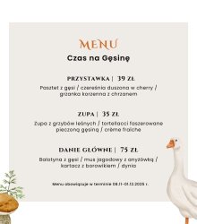 Czas na gęsinę w Restauracji Miodowej