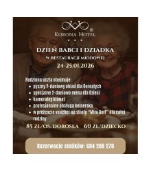 Dzień Babci i Dziadka w Korona Hotel – wyjątkowy weekend w Restauracji Miodowej