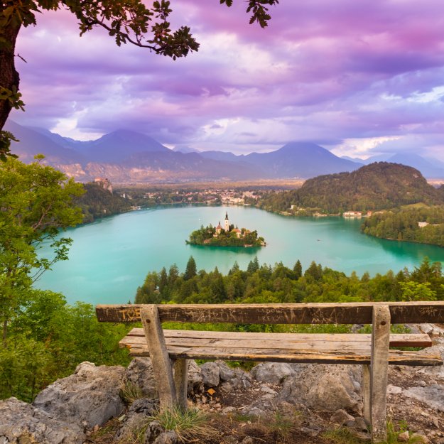 Picture of Lake Bled from Osojnica hill