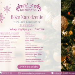 Wigilia w Pałacu Krotoszyce