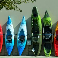 Kayaks and pedal boats