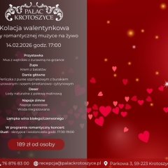 Kolacja Walentynkowa 14.02.2026