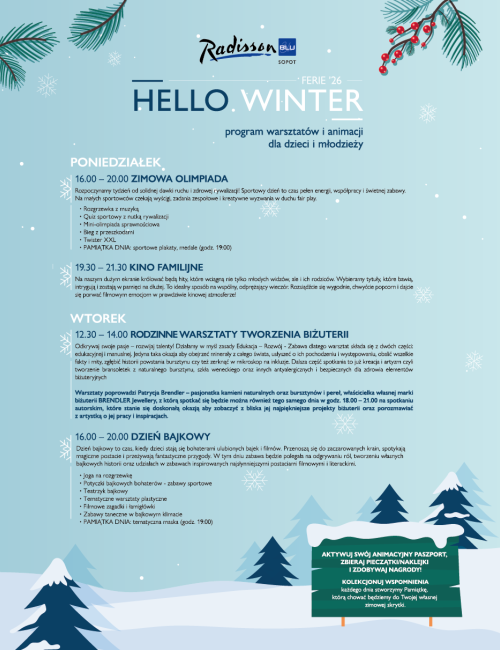 Ferie - program atrakcji 1