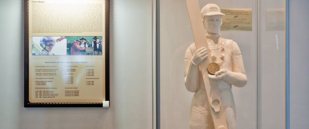 A figure of Adam Małysz made of chocolate