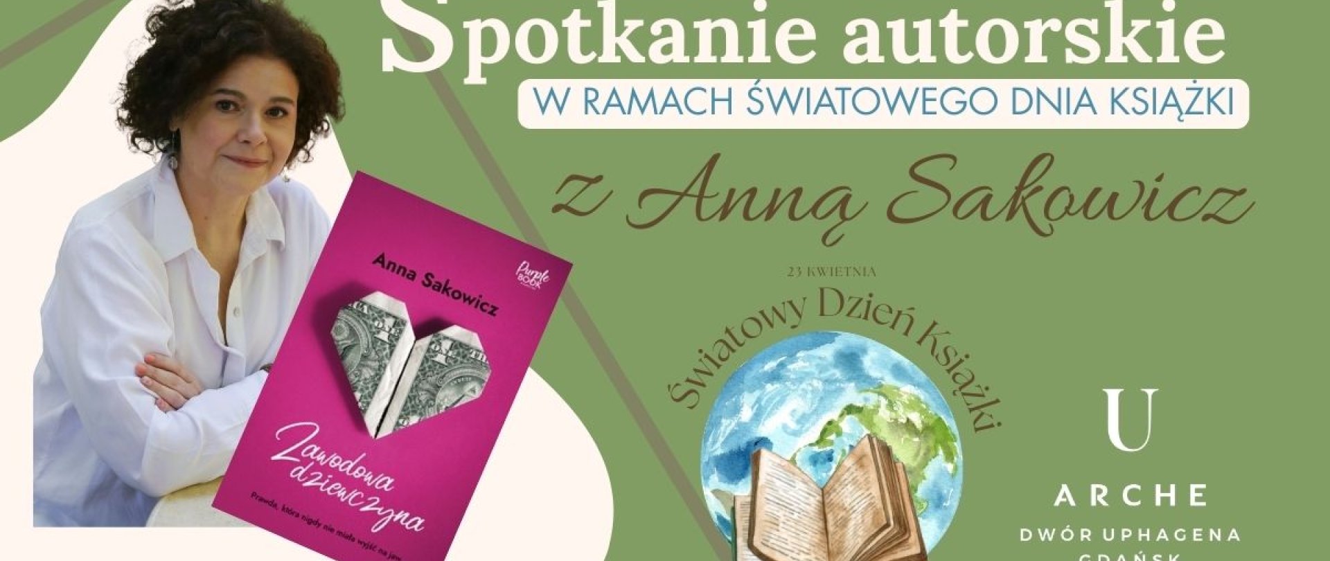 DZIEŃ KSIĄŻKI - spotkania autorskie z Anną Sakowicz, autorką książki pt. 