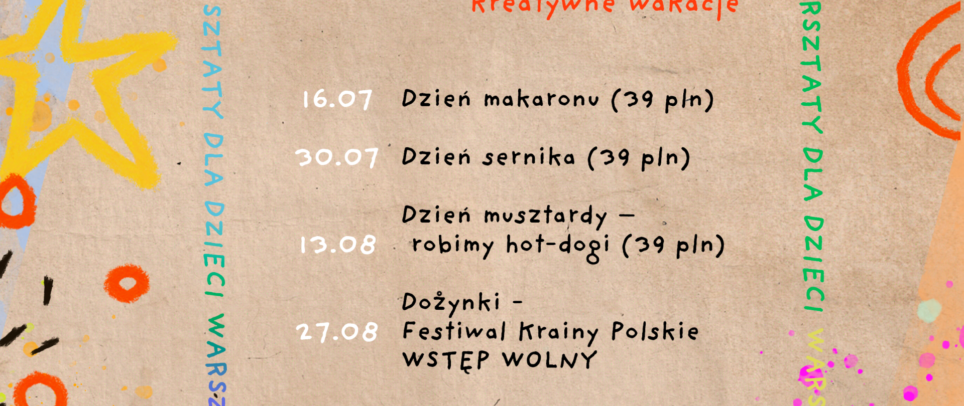 Rodzinne Niedziele - tematyczne warsztaty kulinarne 