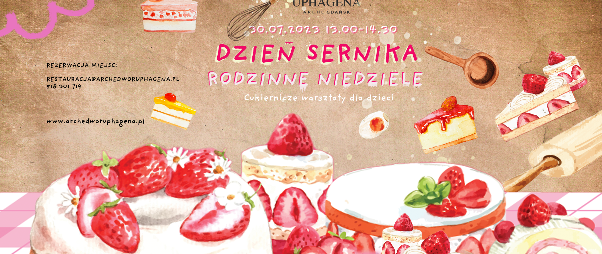 Rodzinna Niedziela pod hasłem - DZIEŃ SERNIKA już 30.07.2023 w ARCHE Dwór Uphagena Gdańsk