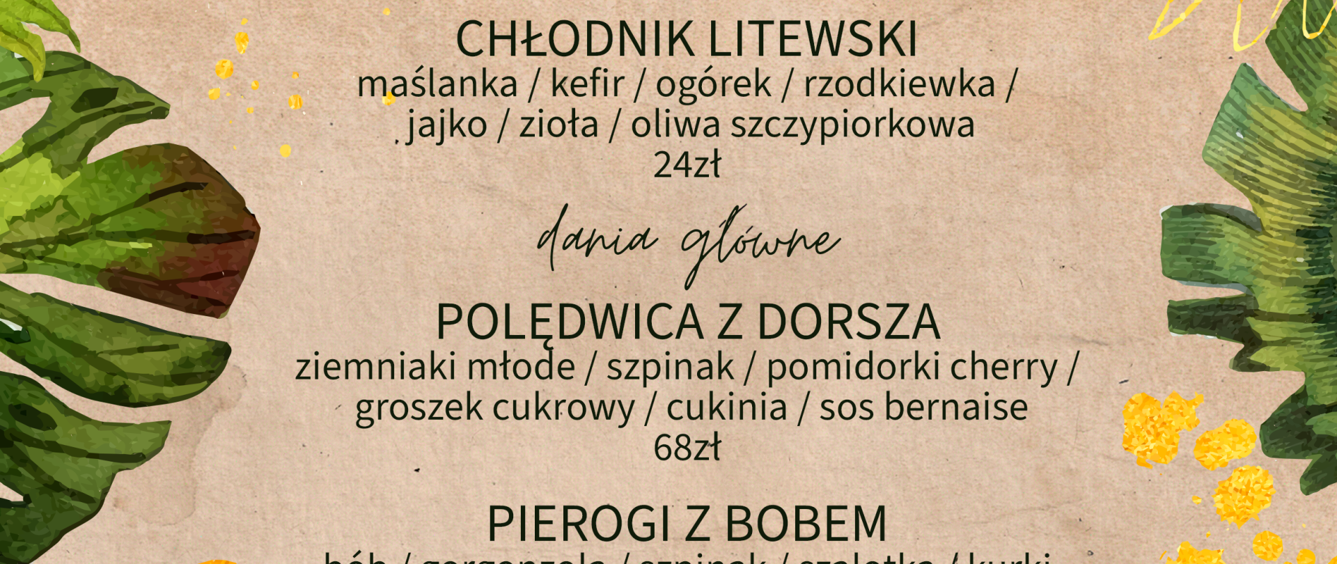 Świeże, letnie menu już czeka w Restauracji Stara Kuchnia!