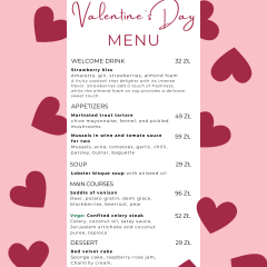 It's time for love! A Romantic Valentine's Dinner at Stara Kuchnia Restaurant in ARCHE Dwór Uphagena Gdańsk.