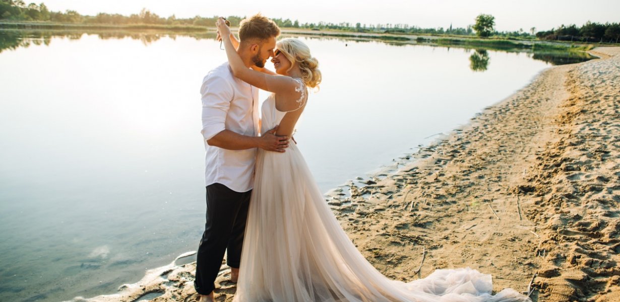 Mit Blick auf die Bucht