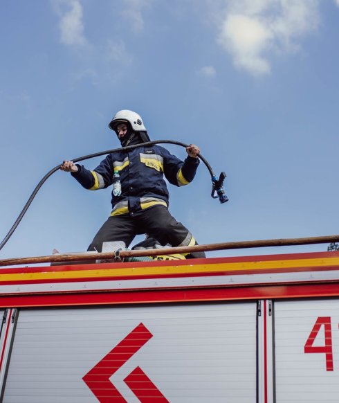 Pokaz wozu strażackiego