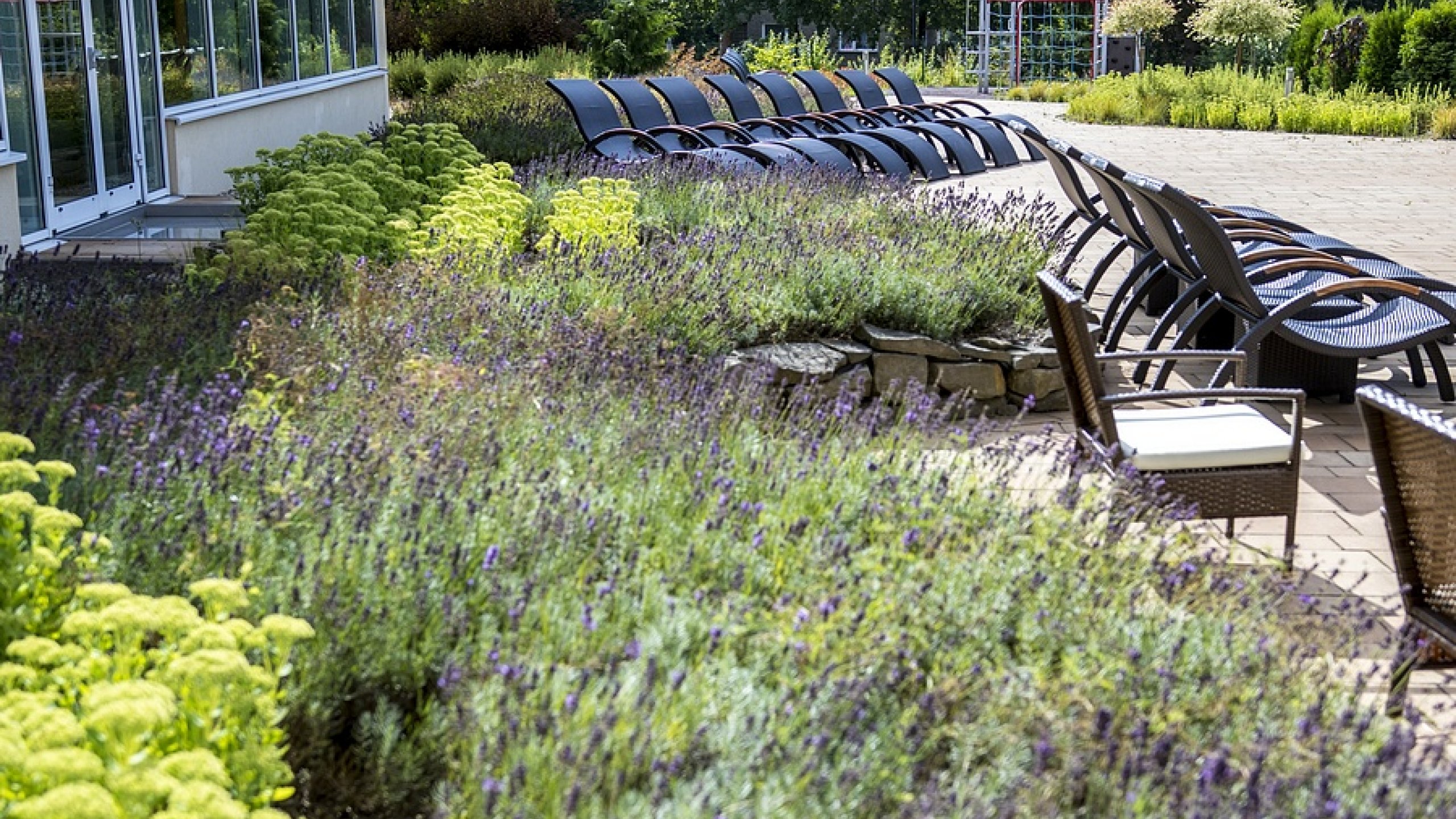 Letní pláž u bazénu