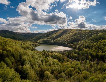 Bike and walking path at the Dam in Wapienica