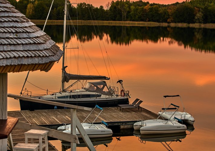 Prywatna plaża i przystań