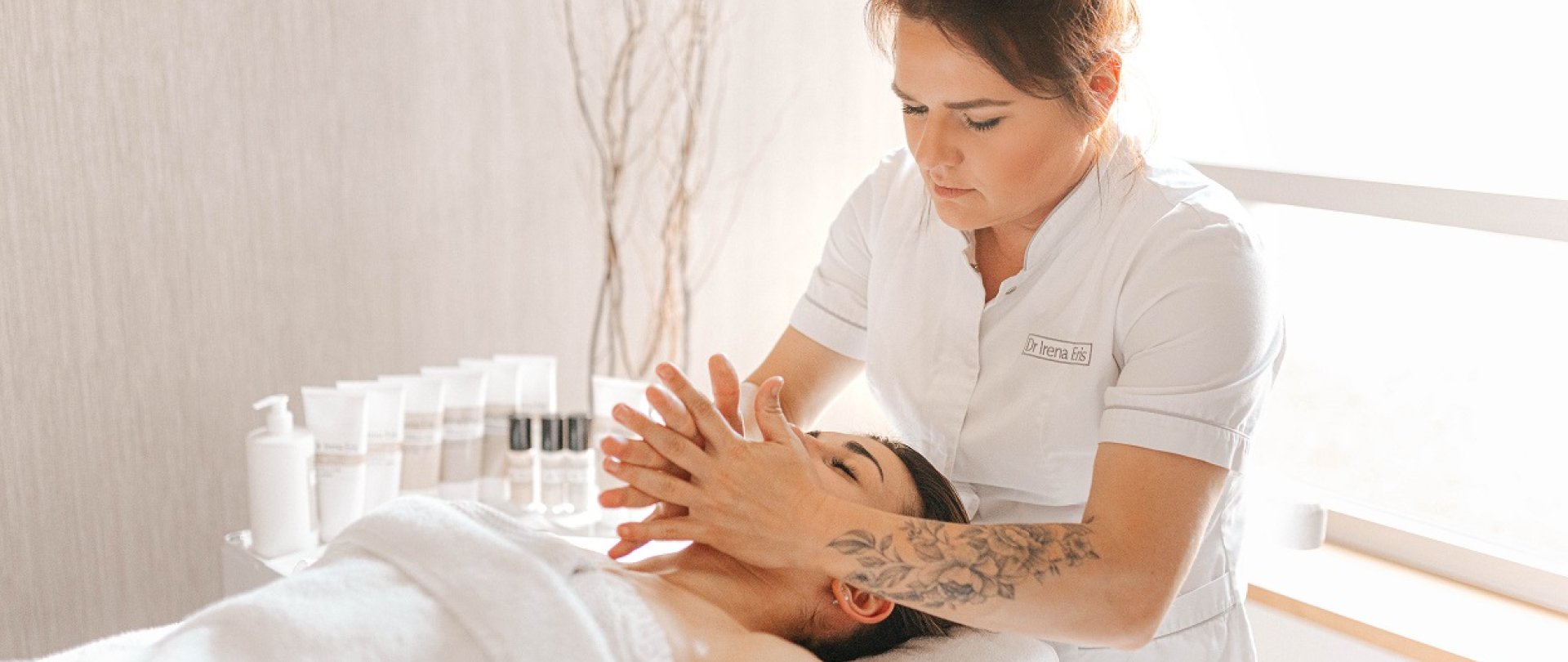 Zabieg 2w1: Masaż kobido + maska algowa