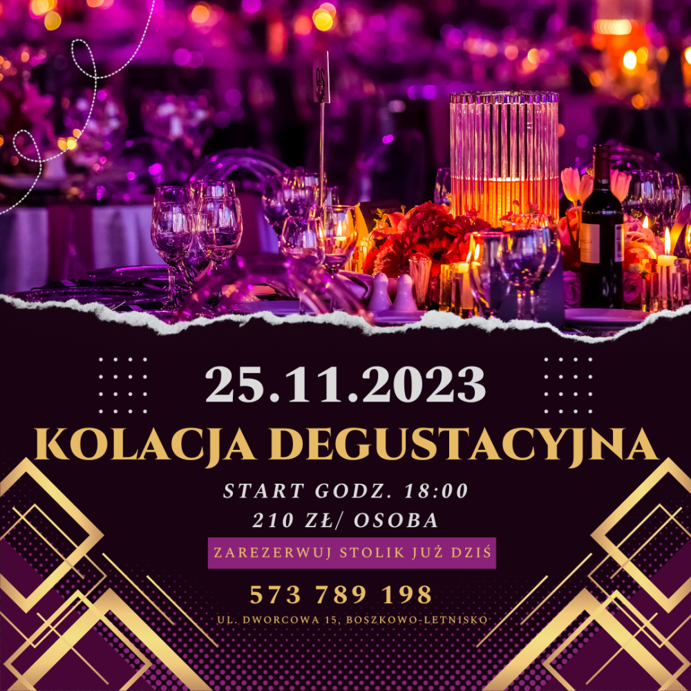 Kolacja degustacyjna w Restauracji Antonińska