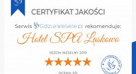 2019-11-18 -  Certyfikat Jakości serwisu GdzieWesele.pl