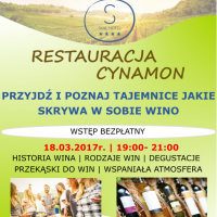 Przyjdź i poznaj TAJEMNICE WINA - 18.03 od godz. 19.00